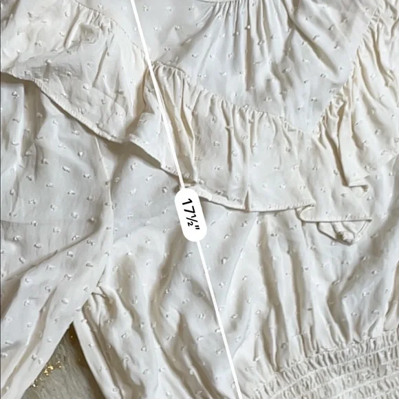 Wild fable cream speckled ruffle peasant blouse - Picture 5 of 5